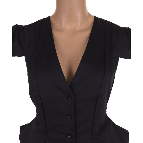 Alexander McQueen McQ Peplum Dress 42 US 6 S Black Plato’s Atlantis S/S 2010 - Picture 3 of 11